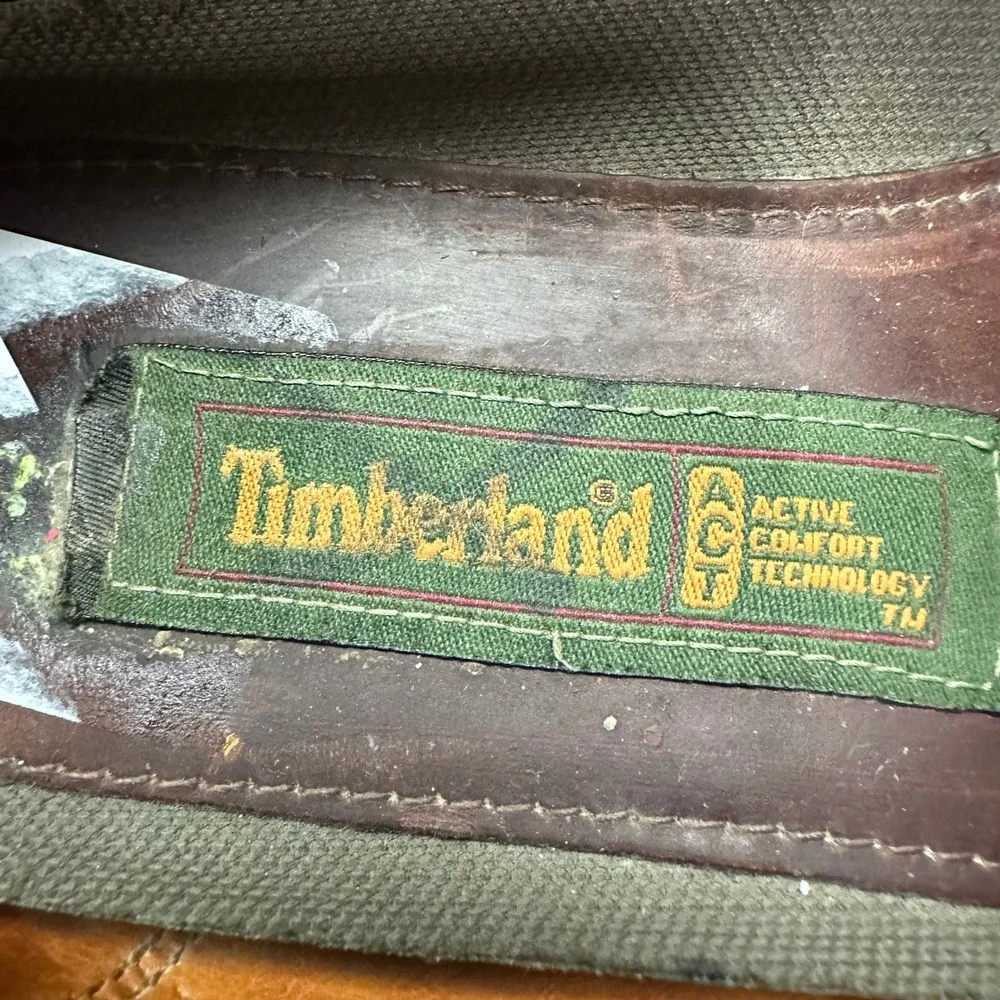 Timberland Men's Burgundy Leather 3 Eyelet Boat Shoe Lug Soles Size 10M 32026
